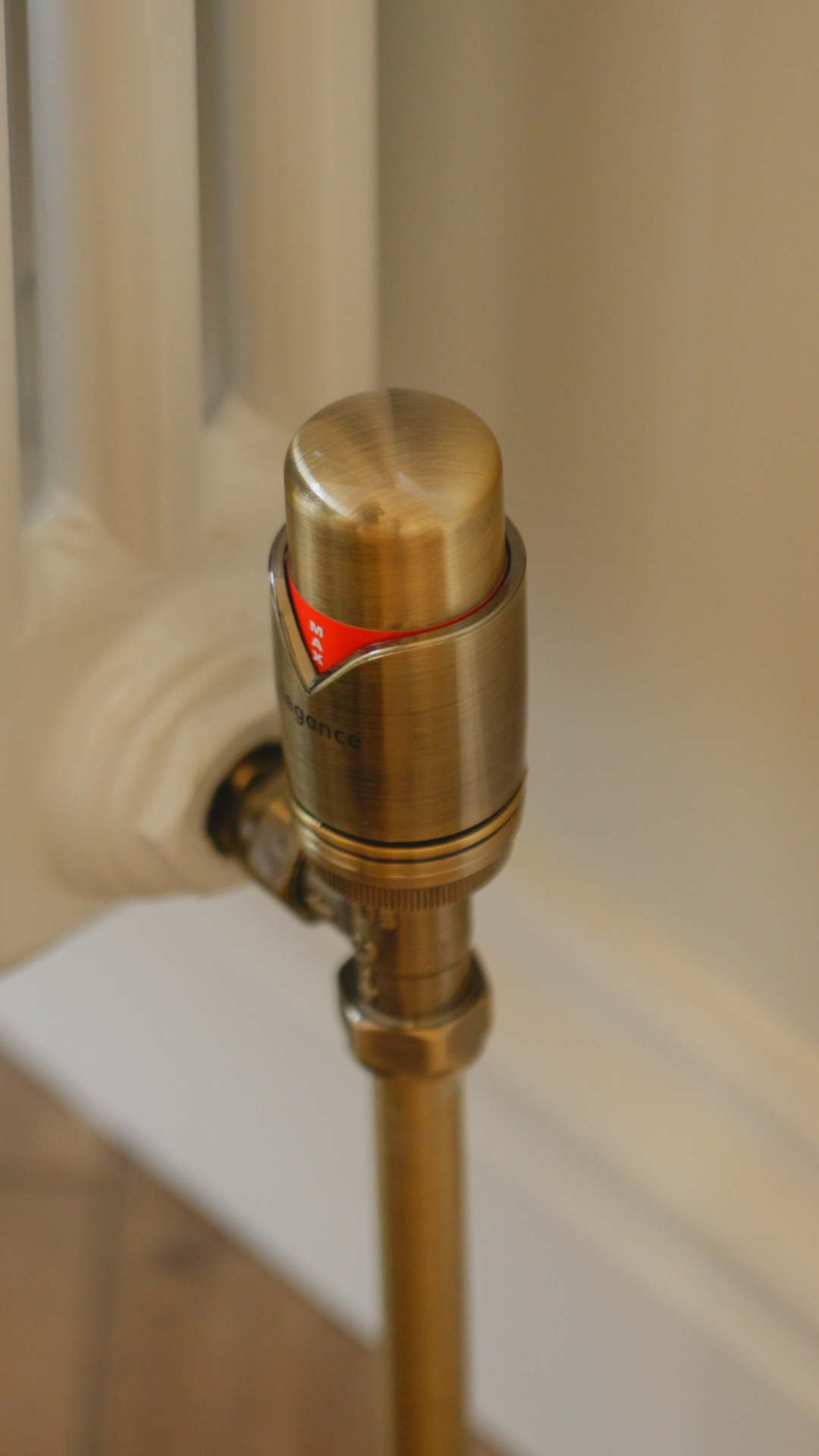 Plumbing on demand close up of the thermostat on a radiator